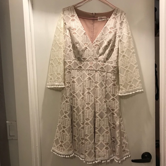 Eliza J fit and flare Pom-Pom NWT dress - Picture 3 of 8